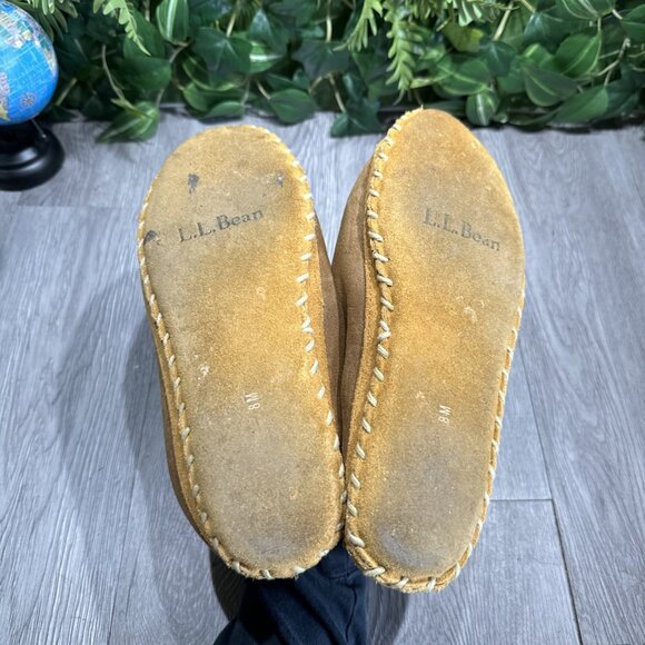 Ll Bean Wicked Good Slippers Men Size 8 Brown  Suede main image 7